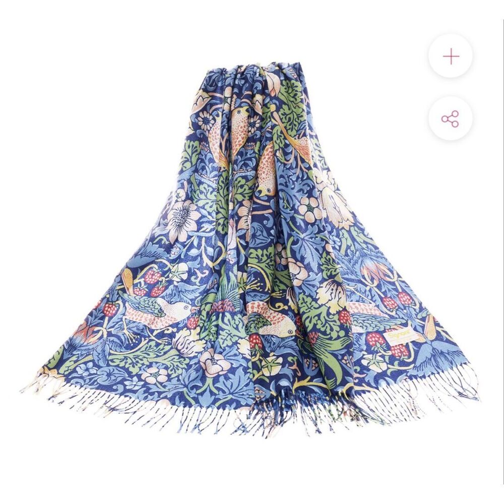 SIGNARE William Morris Strawberry Thief Pashmina Scarf